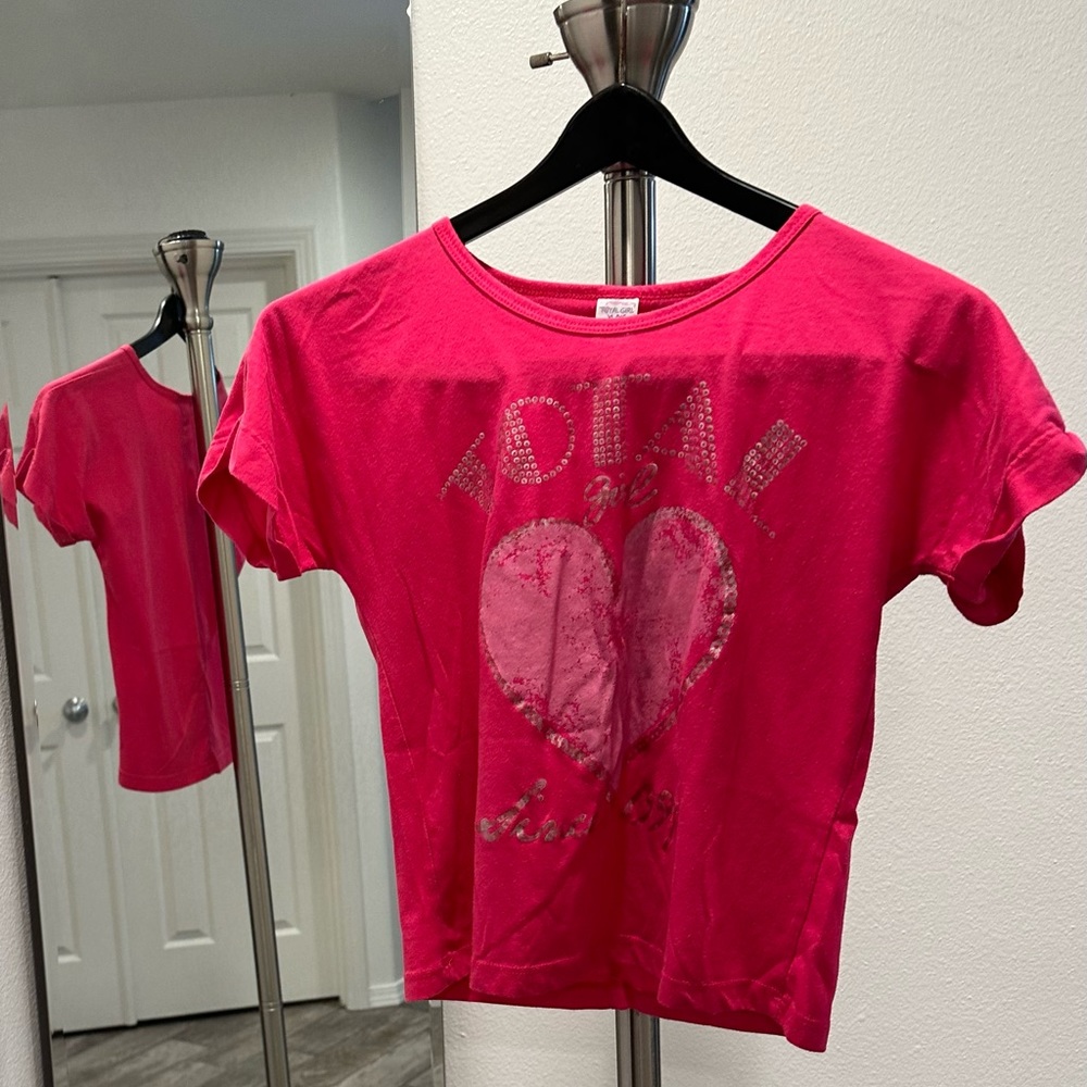 Total Girl Tee Dark Pink - size Childrens Clothing: 18